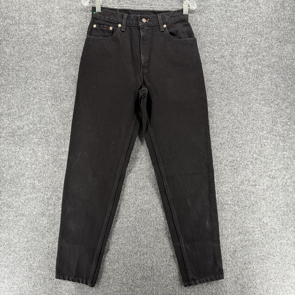 Vintage Levis 550 Jeans Womens 9 Black High Rise Tapered Relaxed Fit USA Made